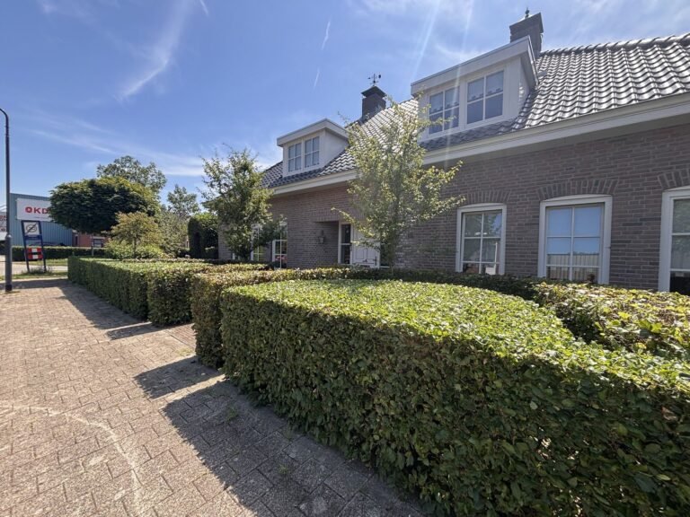 Voortuin met geknipte haag bij een vrijstaande woning door Excellent Tuin Onderhoud